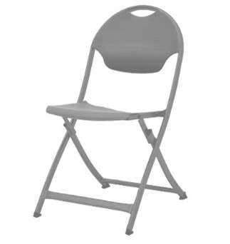 grey folding chair